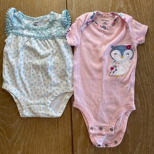 Carter’s 0-3 month Spring Onesies
